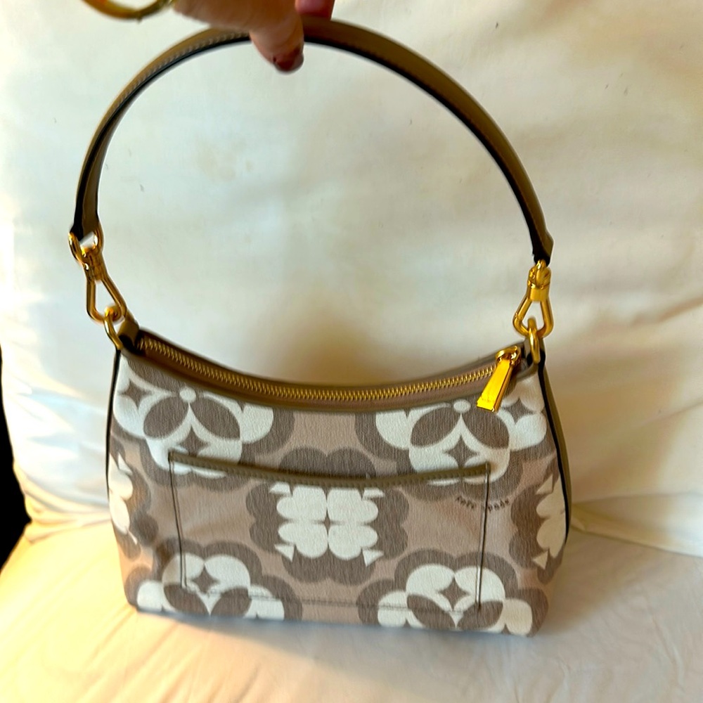NWT Kate Spade Flower Monogram Coated Canvas Reece Small